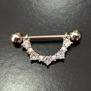 Σκουλαρίκι ρώγας κρεμαστό με διαμαντάκια