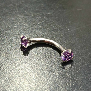 Micro banana με ζιργκόν amethyst