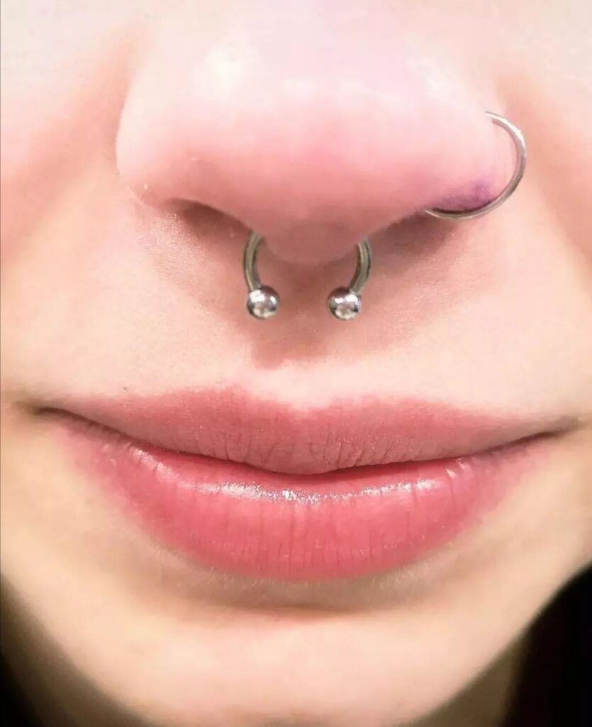 Septum piercing