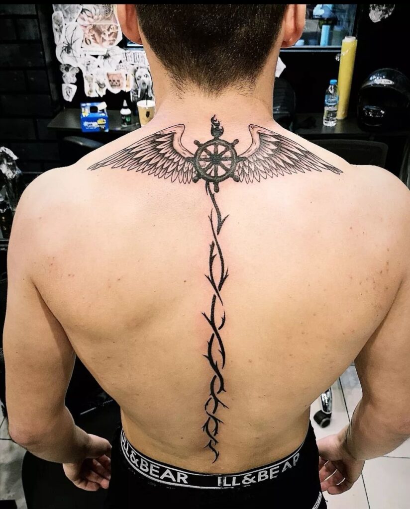 Tribal tattoo full back