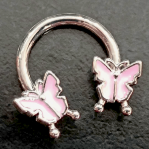 septum με πεταλούδες ροζ