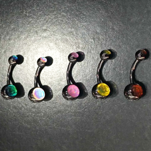 Σκουλαρίκι αφαλού black opal