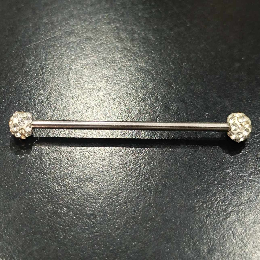 industrial barbell με μπίλιες διαμαντάκια