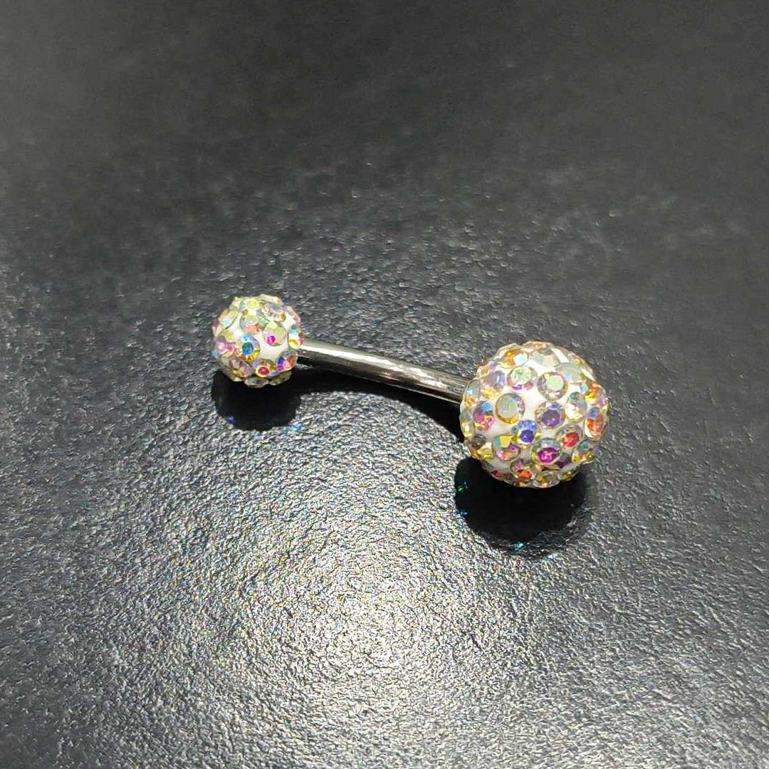 Σκουλαρίκι αφαλού strass holo